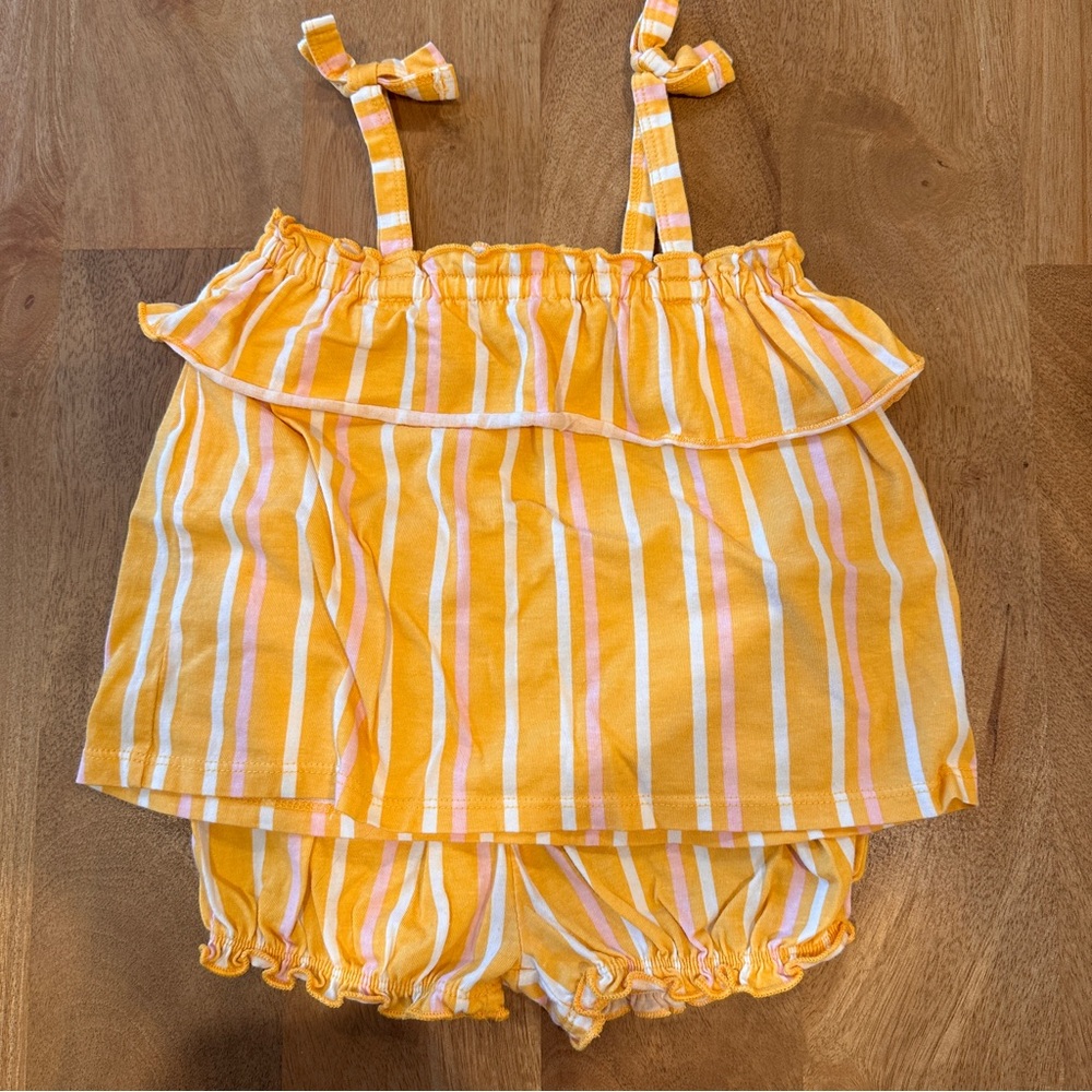 Harper Canyon 12 months Yellow and White Tank and Shorts